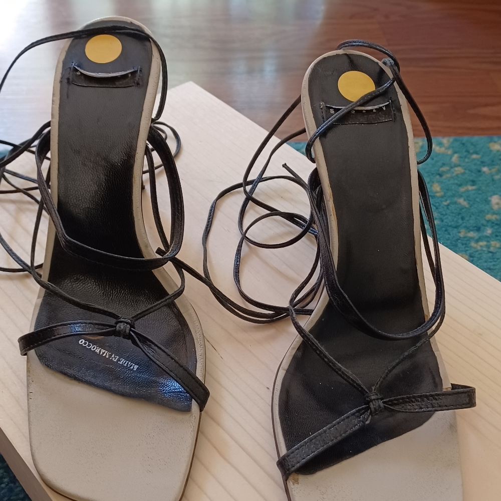 High heels wrap around straps, size 38